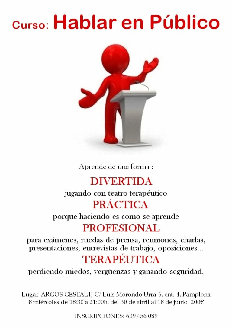 Cartel de «Hablar en público», marzo a junio de 2026