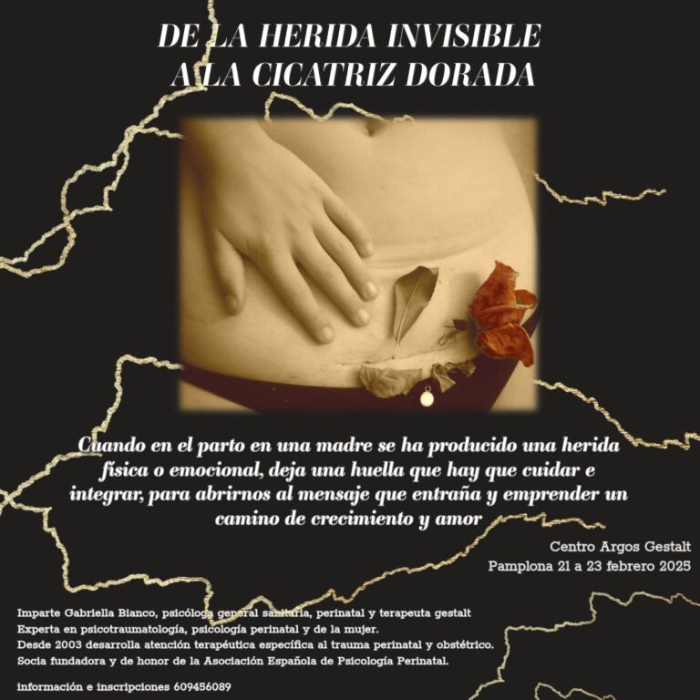 Cartel de «De la herida invisible a la cicatriz dorada», febrero de 2025
